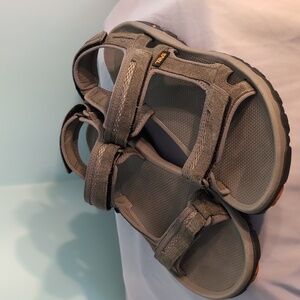 Men's Size 14 Teva Hudson Brown Suede Sport Outdoor Hiking Sandals